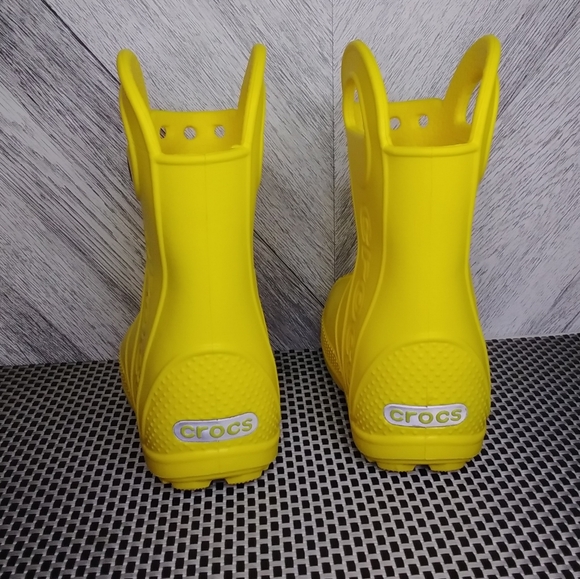 Crocs Toddler Handle It Rain Boots Size: c6 Unisex Yellow - Picture 3 of 10